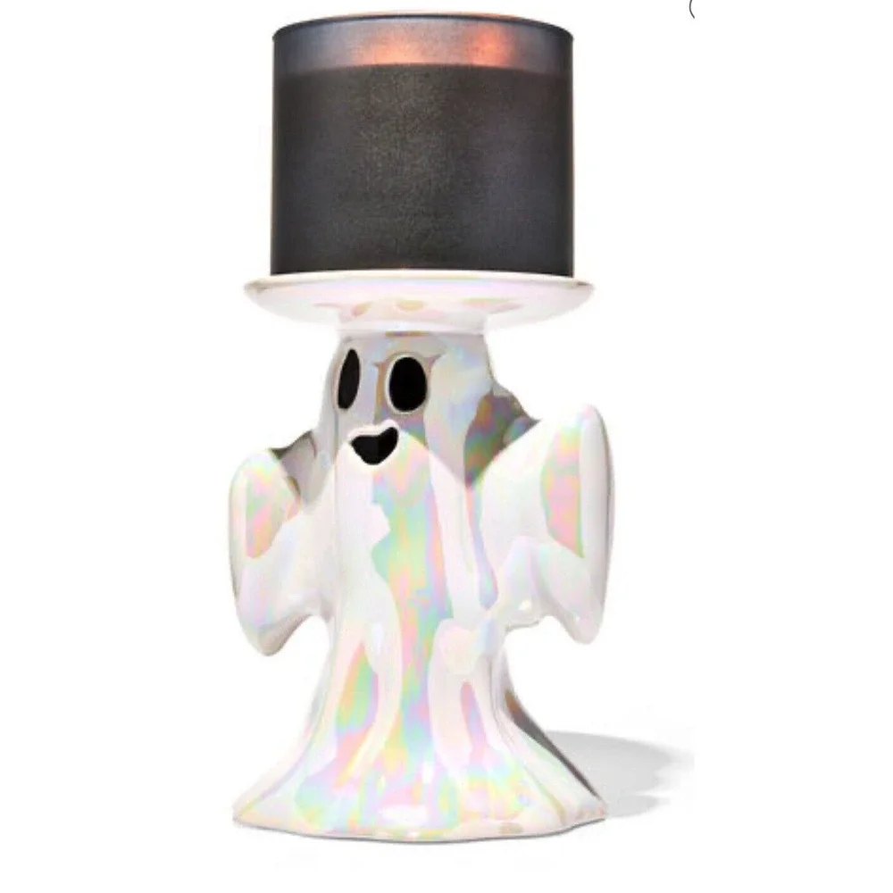 BRAND NEW 2024 Halloween‎ GHOST 3-Wick Candle Pedestal BOXED Bath & Body Works